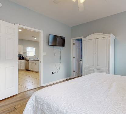You will have your own smart TV in your bedroom