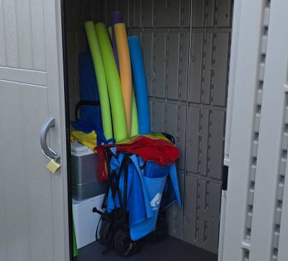 Pool Toys & Beach Gear (in Shed)