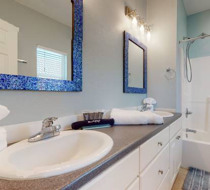 His/Hers space at Master room bathroom
