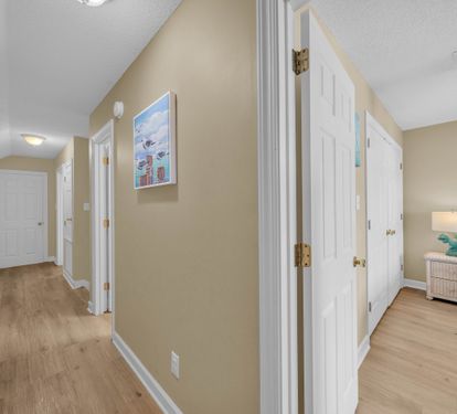 West upstairs queen bedroom and hallway