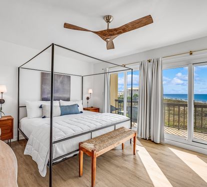 Upstairs Master Bedroom with Oceanview and King Bed