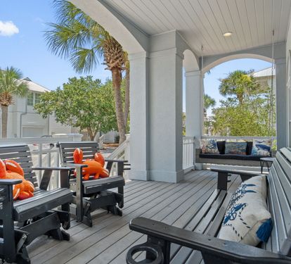 Plenty of seating on the porches.