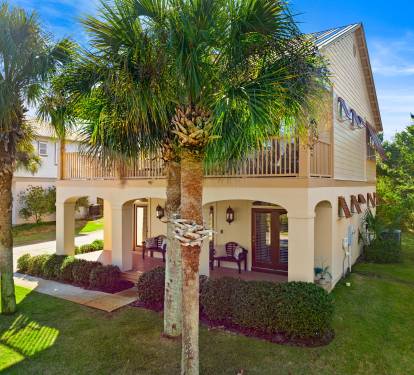 Charming Coastal Exterior with Covered Porches