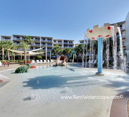 Splash Pad with Water Slide