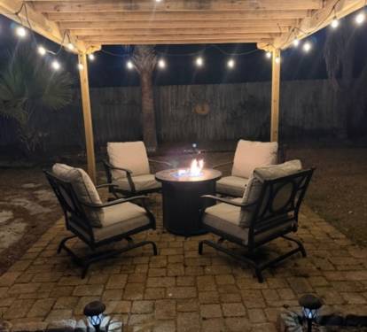 Enjoy the Fire Table on Cool Evenings!