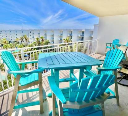 Patio overlooking ocean