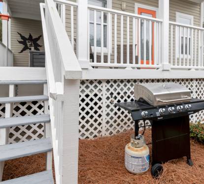 Propane Grill off deck