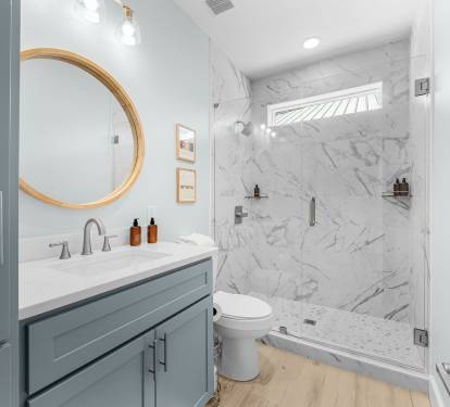 Wash your troubles away in the lovely 3-piece bathroom.