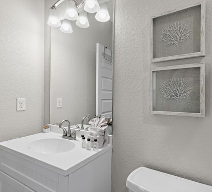 Bathroom #3: Private attached bathroom with shower/tub combo