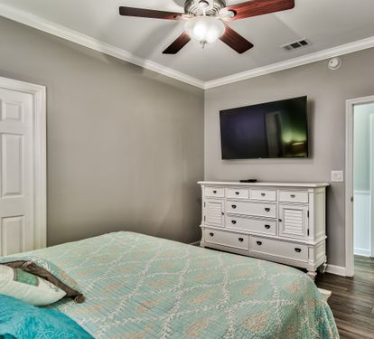 Master Suite with Smart TV and direct access to screened porch