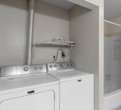 Laundry Area In Upstairs Bathroom