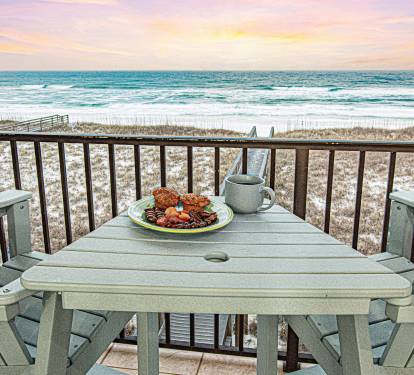 Enjoy our gorgeous gulf sunrises along with your morning coffee.