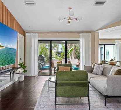 Open -Concept Living Space designed for Relaxation and Luxury.