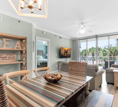 Dining and living space