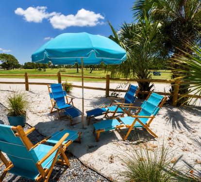 Sit back and relax in this backyard oasis.  