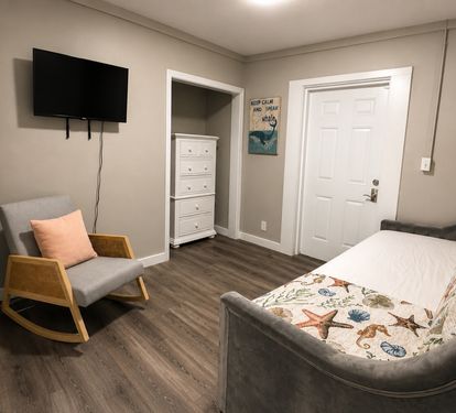 Twin bed with a twin trundle bed 