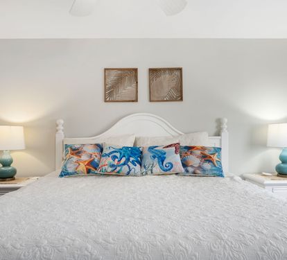 ?? "Your Private Sanctuary. The master bedroom boasts a luxurious king bed, elegant furnishings, a walk-in closet, and an ensuite bathroom—perfect for unwinding in style at After Dune Delight." ????