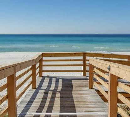 Gated entrance to the beach.