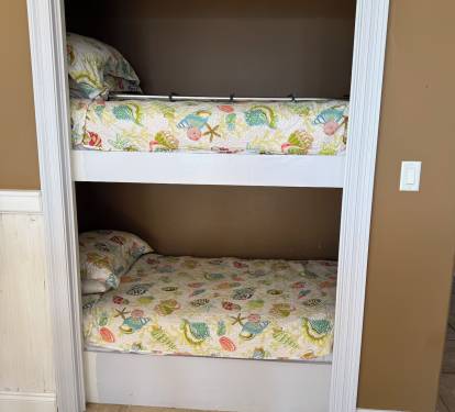 Bunk beds for extra sleep area.