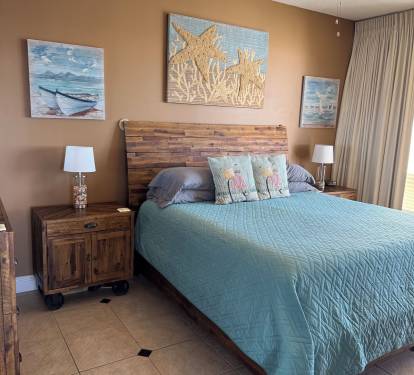 Master Suite has king bed &amp; own sliding door entrance to the massive balcony.