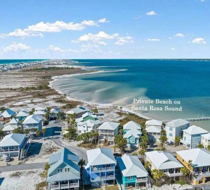 Best Location on Navarre Beach! Easy walk to Ocean or PRIVATE Beach on Sound. 