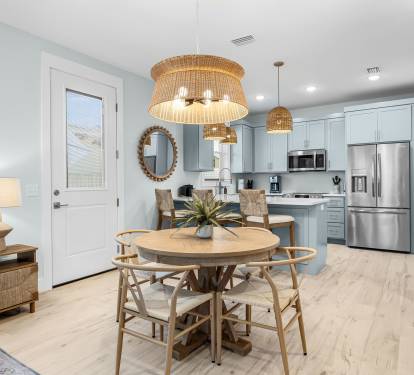 Serve your delicious meals easily at the lovely dining table.
