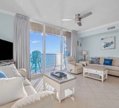 Living room with balcony