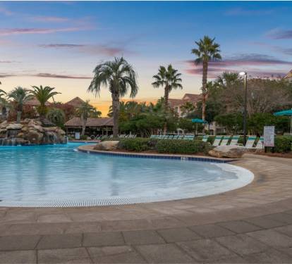A resort-quality lagoon pool with a waterfall, just steps from your door.