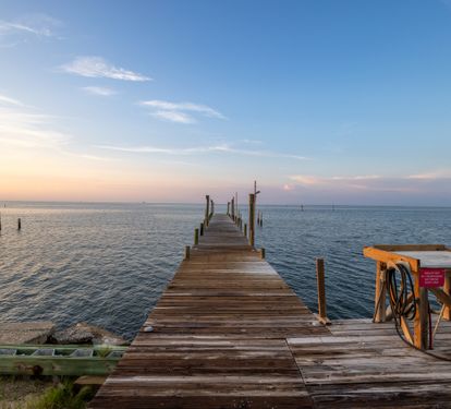 Pier with fish cleaning area