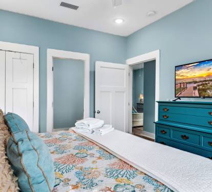 Upstairs King Bedroom Suite 2 with Full Balcony