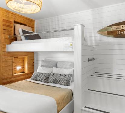 twin over QUEEN custom bunk room 