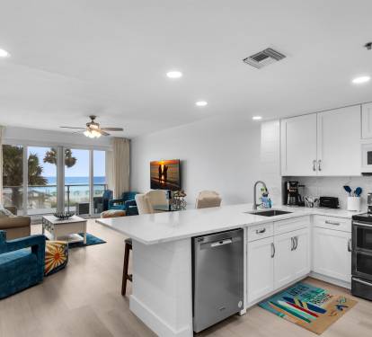 Open kitchen and living space