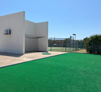 Putting Green, Practice Tee, basketball goal (BYO equipment).  Squash on the other side of the basketball goal.