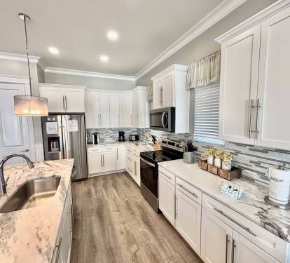 Plenty of counter space and stainless steel appliances
