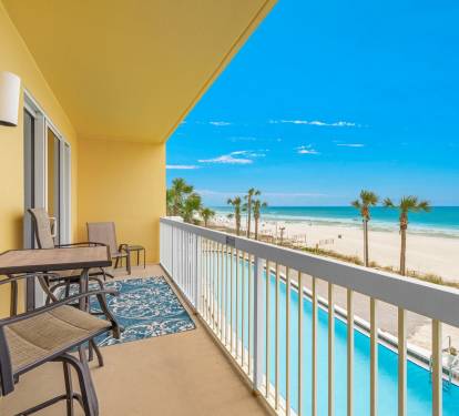Hightop and standard chairs on your private balcony