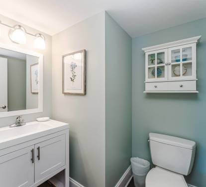 Charming Powder Room Off of SeaScape's Main Living Area