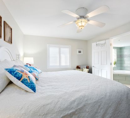 ?? "Your Private Sanctuary. The master bedroom boasts a luxurious king bed, elegant furnishings, a walk-in closet, and an ensuite bathroom—perfect for unwinding in style at After Dune Delight." ????