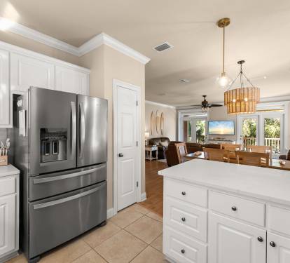 Bright, Fully Equipped Kitchen with Island Seating