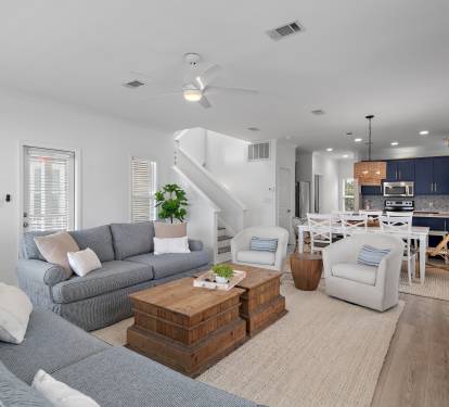 Open living/kitchen area