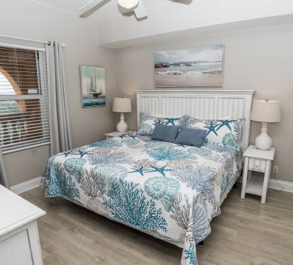The second Bedroom Includes a King Size Bed.
