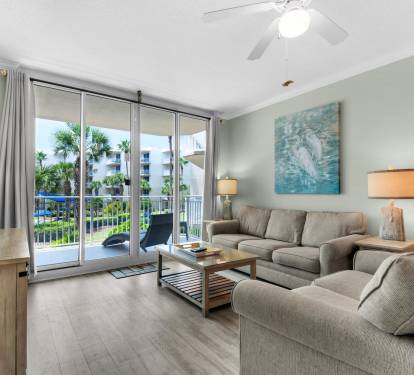 Living room and sliding doors