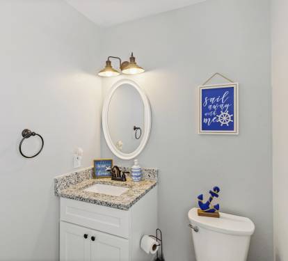 Main level half bath