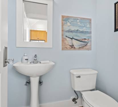 Half bath upstairs