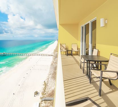 Large Balcony with outdoor furniture