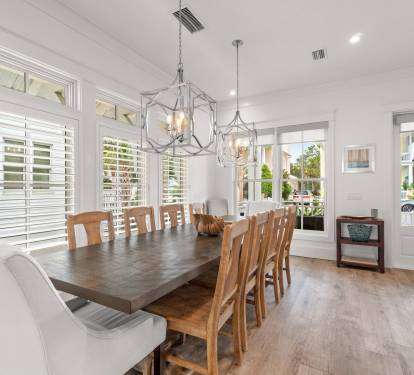 Dining room table seats up to 12!