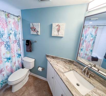 Hall Bathroom with tub shower