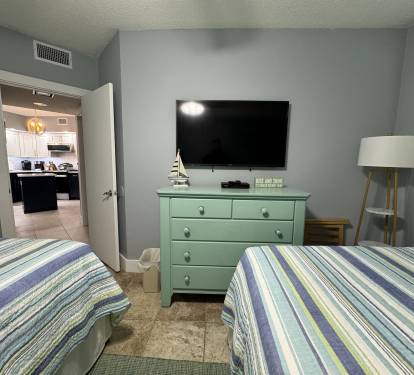 The two queen bedroom has its own Samsung Smart TV with DishNet Service and all the apps.