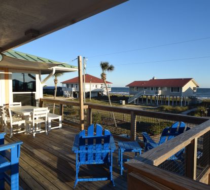 ample seating ont the deck