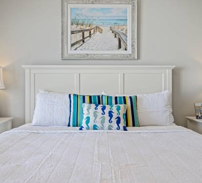 The sheets are high quality 100% cotton classic crisp white for a luxurious night's rest.