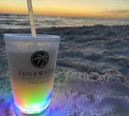 Relax!  Light up cups available at on site Oceans restaurant
